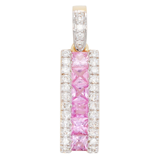 pink sapphire pendant necklace