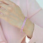 pink sapphire tennis line bracelet for parties