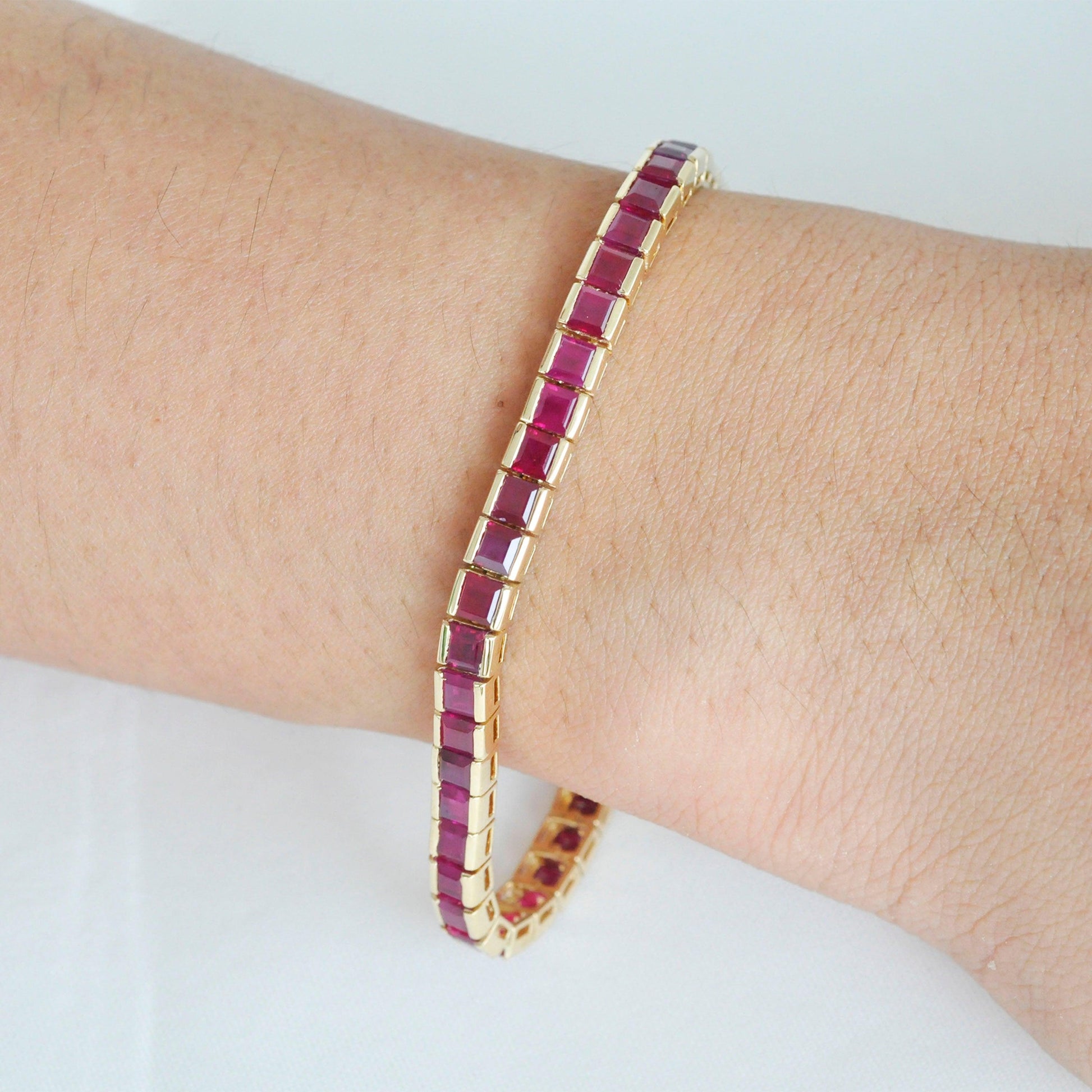 Ruby Baguette Bracelet