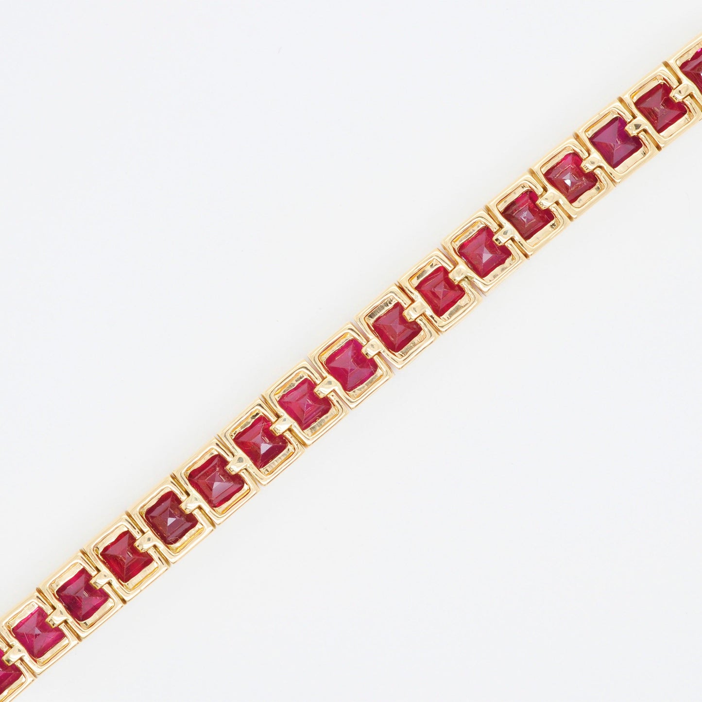 ruby gemstone tennis bracelet yellow gold